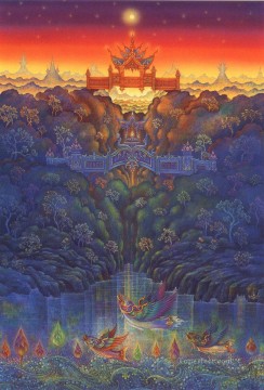  003 Lienzo - budismo contemporáneo cielo fantasía 003 CK Budismo